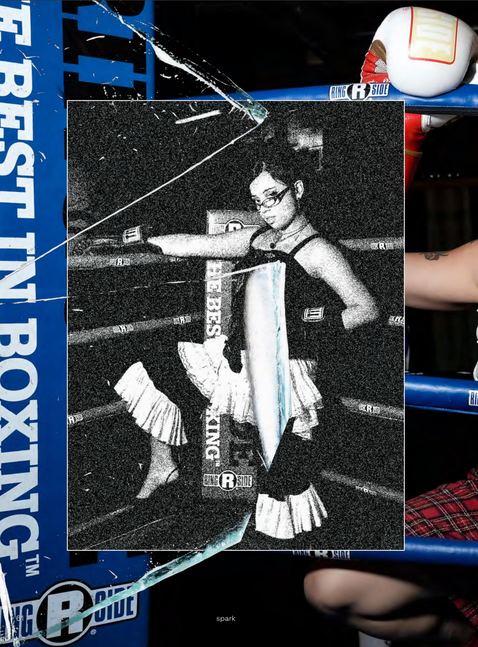 Boxing ring editorial portrait