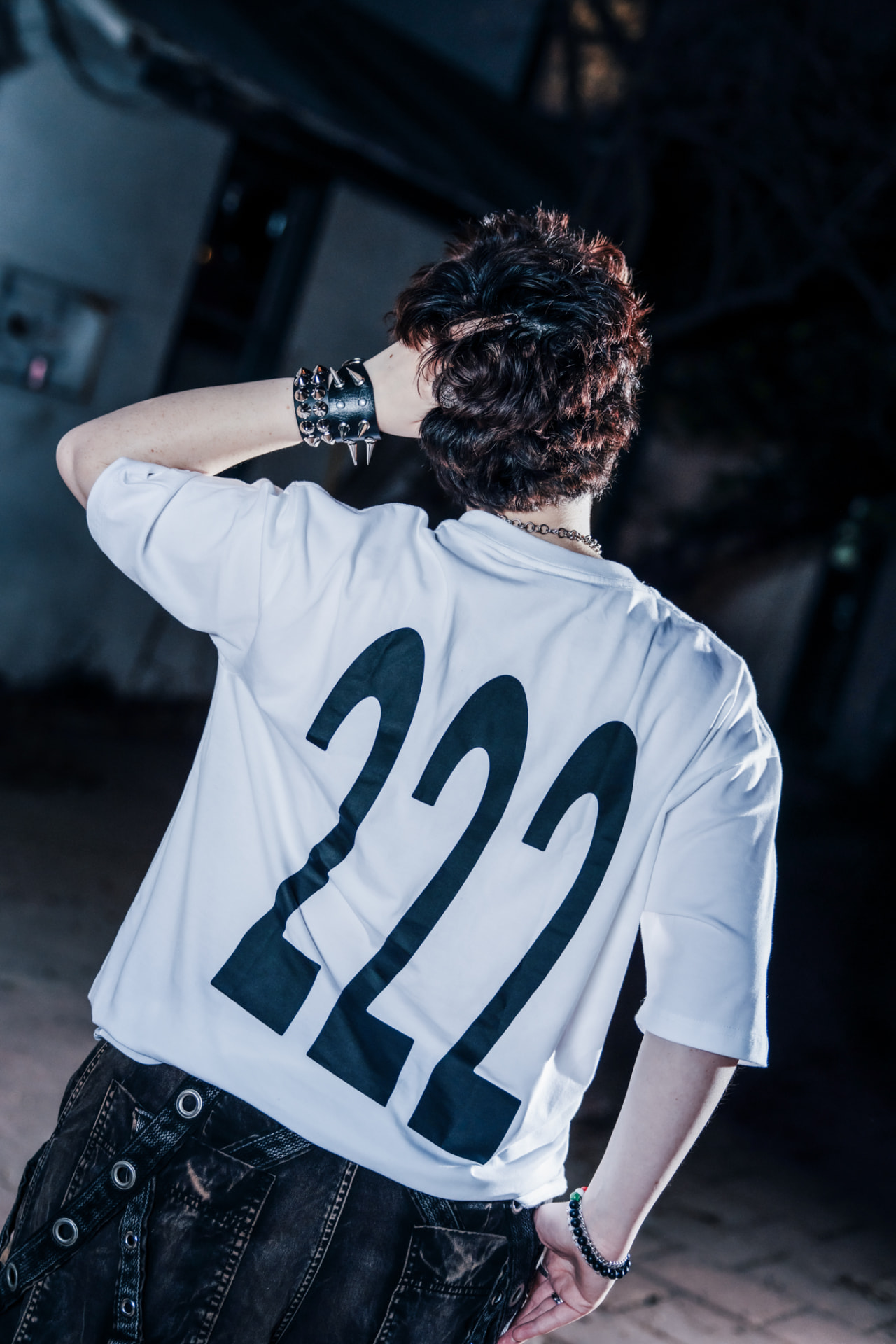 Modest Angel campaign, back of the 222 print tee